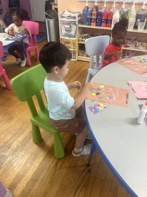 Art time with our preschoolers