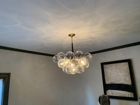 Chandeliers installation