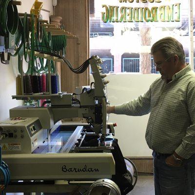 Owner operating a single embroidery machine