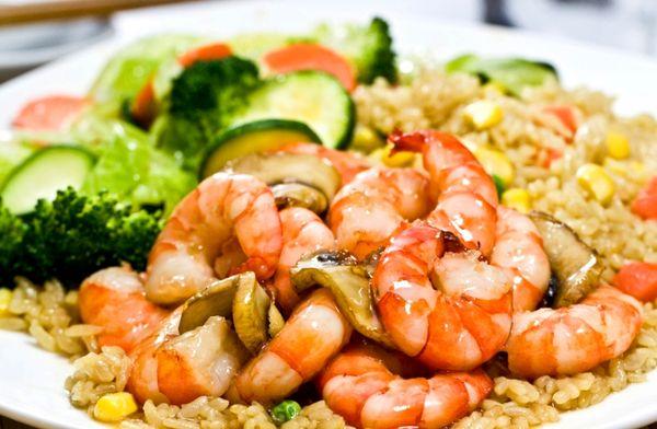 Shrimp Teriyaki with Fried Rice