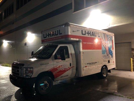 U-Haul 15' Truck rental.