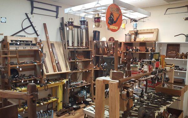 Incredible collection of antique craft tools.