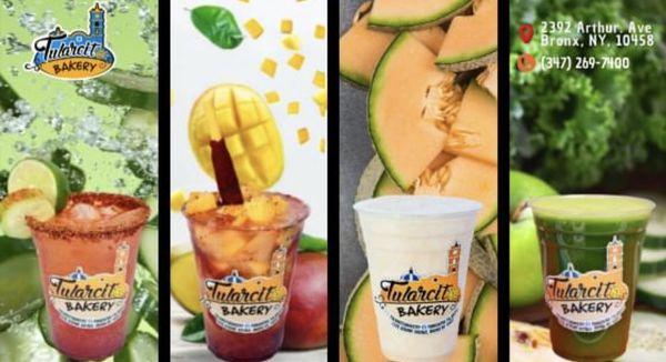 Angus Frescas, Natural Juices, and Mangonada's we got it all at Tularcito Bakery/ Juice Bar!!!