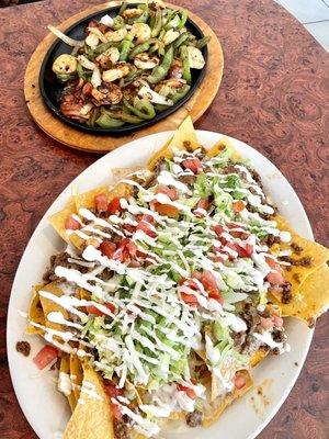 Nachos Supreme and Shrimp Fajitas 7/8