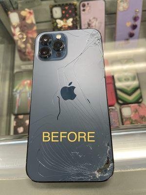 iPhone 12 pro max back glass cracked