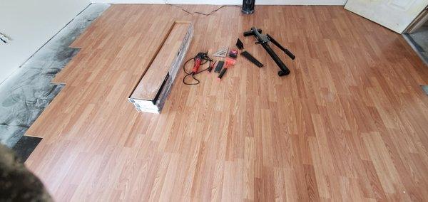 LVP flooring installation