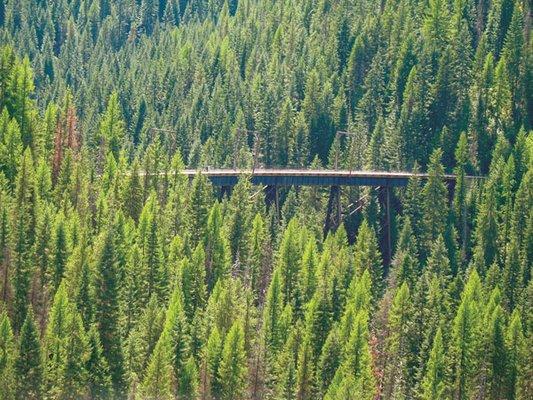 View of Hiawatha Trail in Majestic North Idaho