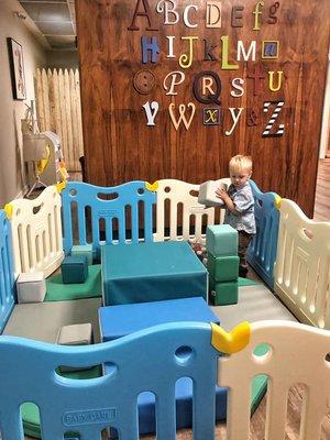 Tiny Tot area is great for babies 6 months and up!