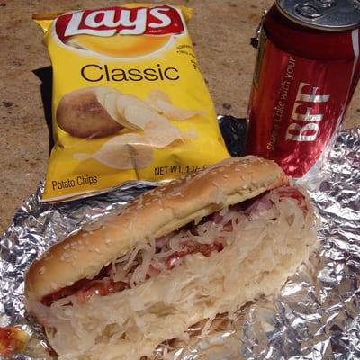 Vienna dog w/ lays & a coke $6.75