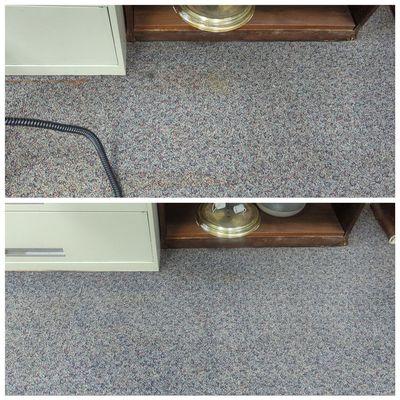 Before and After Carpet Steam Cleaning