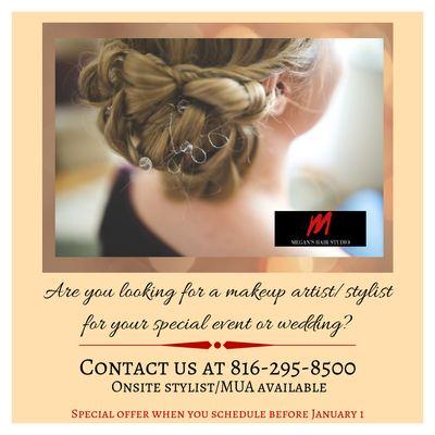 Onsite Hair and Makeup for Special Events and Weddings