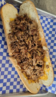 The Whiz cheesesteak