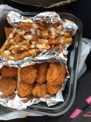 Buffalo Ranch Boneless Wings with Cajun Ranch Fries