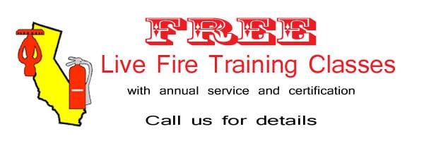 FREE Fire Training for your employees! call for details.