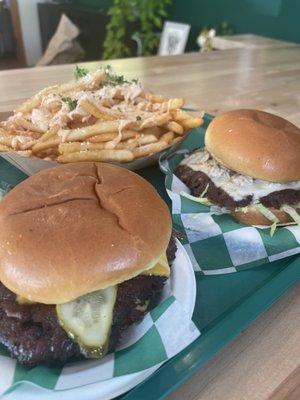 Junction(left) and Oliver(right) Parm fries in back