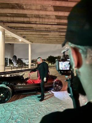 Christian singer Gavriel shooting a music video with our Vanderhall