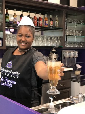 Our restored antique soda fountain offers sugar cane sodas and more! Open Monday-Friday 9-6.