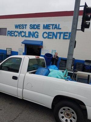 Dropping off junk at westside metal recycling center