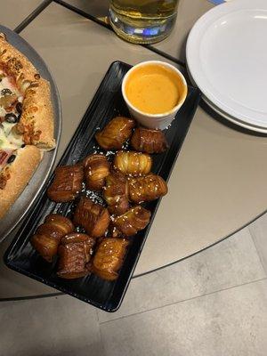 The pretzel bites are soooooo good!