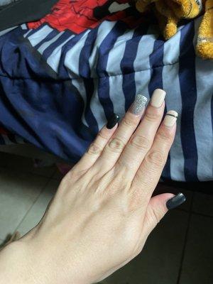 Acrylic nails... looks fine far away