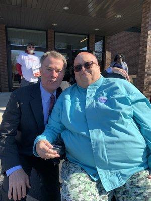 Mayor Joe Hogsett with me after I voted and we had a nice talk. He is very nice.