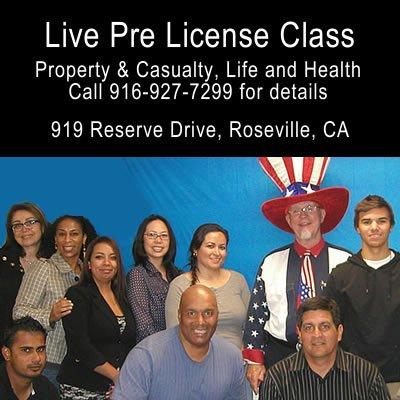 Call for dates and times for our live pre license classes