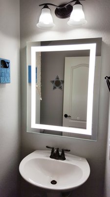 LED backlight mirror