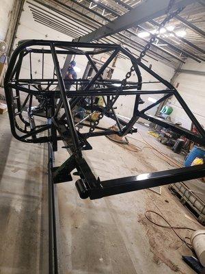 Powder coated AFCO Racing Roll Cage.