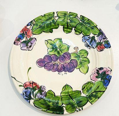 Wine Country Grape Plate