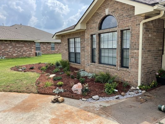 Flower bed landscaping