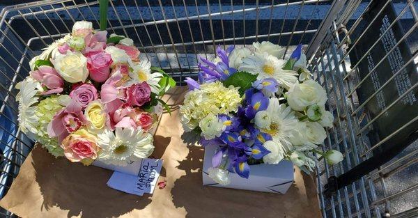 Not the freshest in person, but 2 pretty Mother's Day bouquets (Escondido)