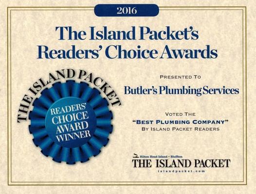 Voted Best Plumbing Company 2016