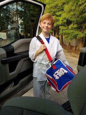 All smiles on the way to class.