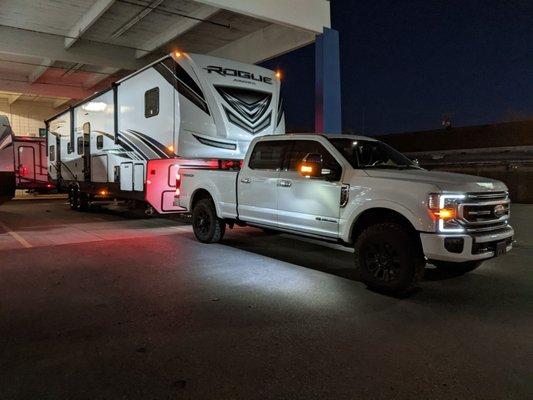 Late night pickup at Legacy RV