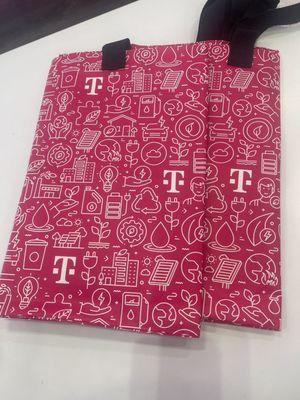 The T-Mobile Tuesday totes bags I picked up from this T-Mobile store.