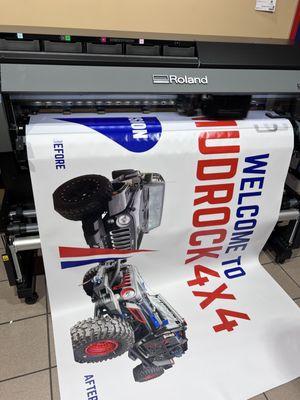 Large banner full color printing.