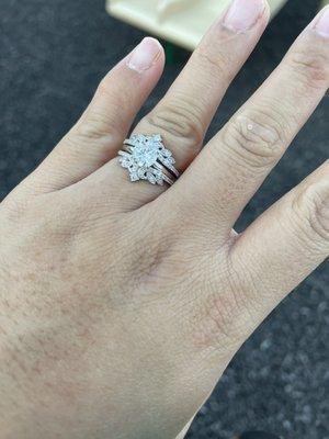 Don't mind my dry hands and unpolished fingernails lol but I went in to get my ring cleaned and polished at Kay and was very pleased.