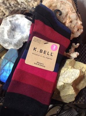 Comfy socks $3; posing with my gemstones