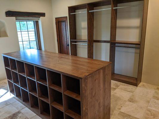 Custom alder master closet