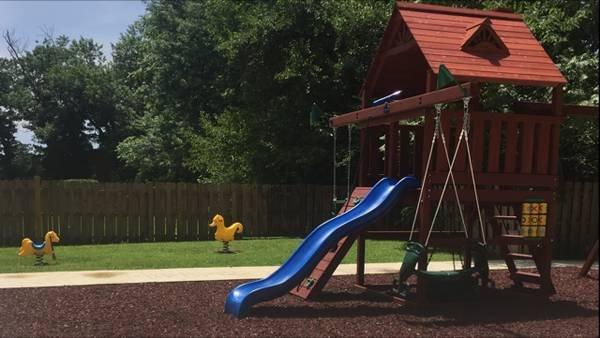 Private play ground and grill area