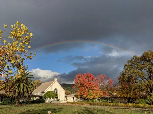 Although not affiliated with the First Congregational Church, Old Adobe has the freedom to explore and enjoy their beautiful property.