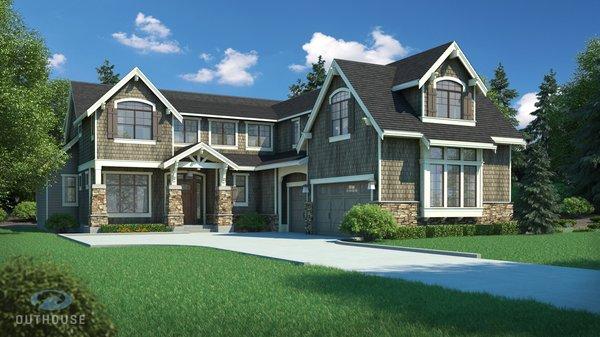 Exterior architectural rendering