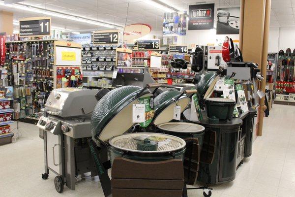 We carry Weber and Green Egg grills and smokers along with their accessories.