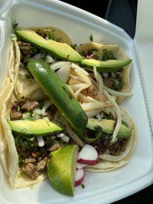 Street tacos Carne Asada