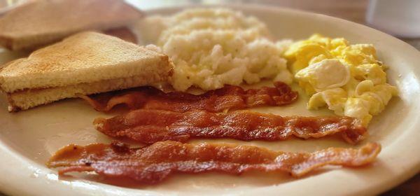 Grits Egg Bacon Toast