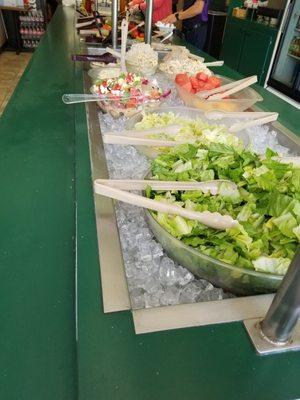 A few pics of the salad bar as well as my own creation.