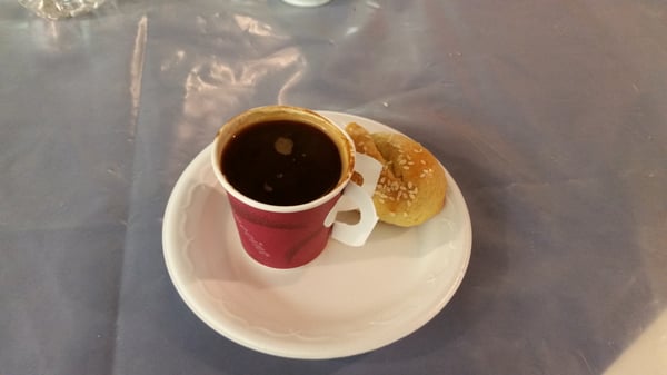 Greek coffee with koulouraki. You gotta try it!