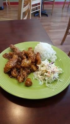 Orange Chicken hot off the Wok.