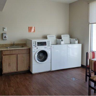 Large laundry rooms in each building.