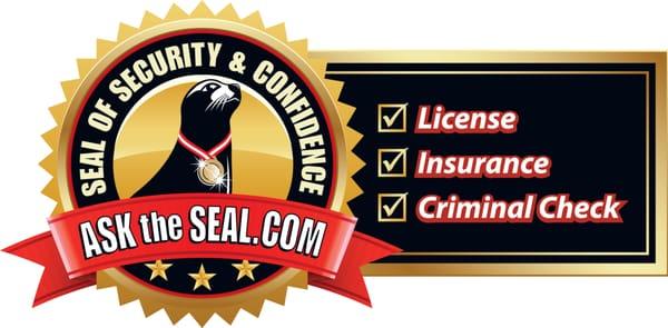 All employees have annual background checks done by ASK THE SEAL.COM